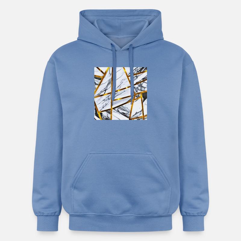 Marbre Or Blanc - Sweat à capuche Softstyle® Gildan Unisexe - carolina blue