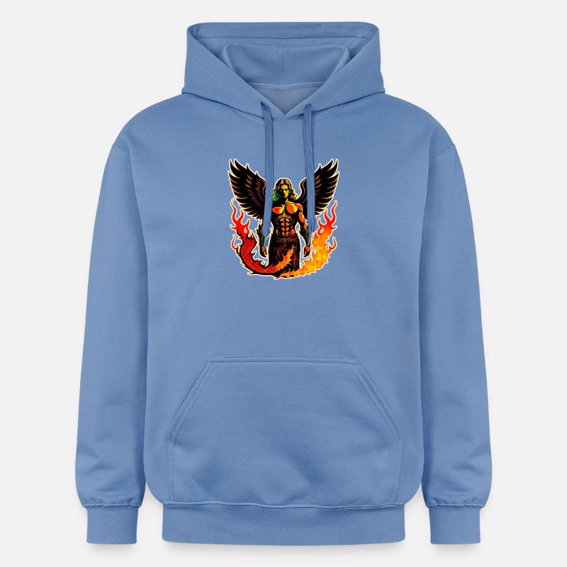 Des anges en feu - Sweat à capuche Softstyle® Gildan Unisexe - carolina blue
