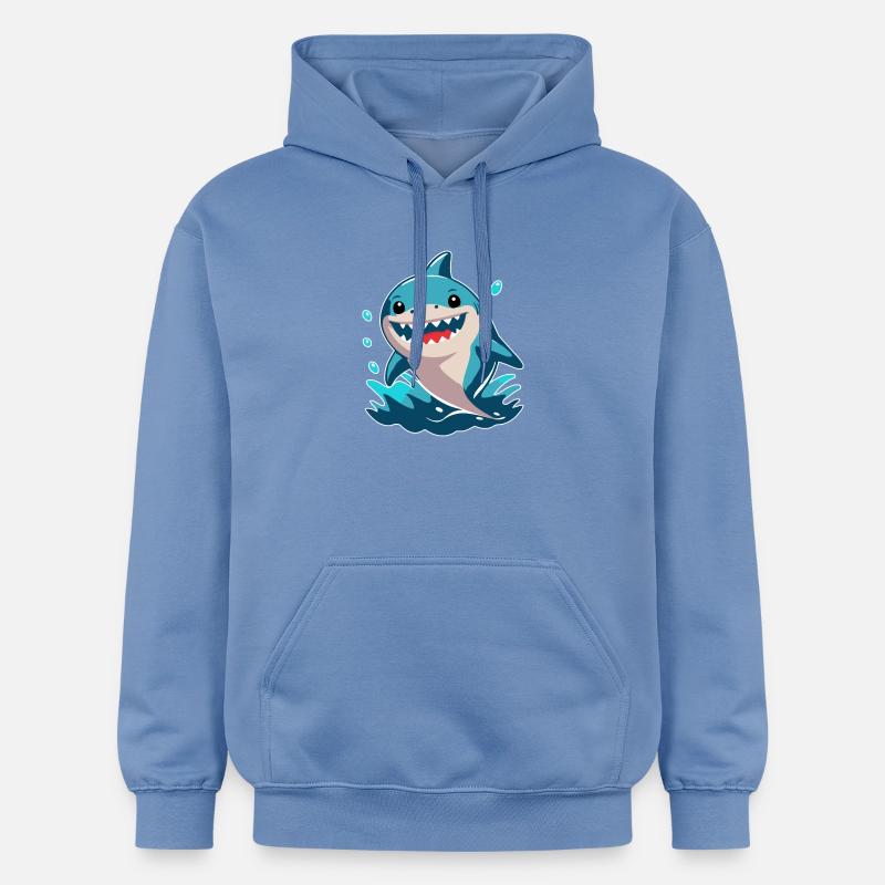 Petit requin - Sweat à capuche Softstyle® Gildan Unisexe - carolina blue