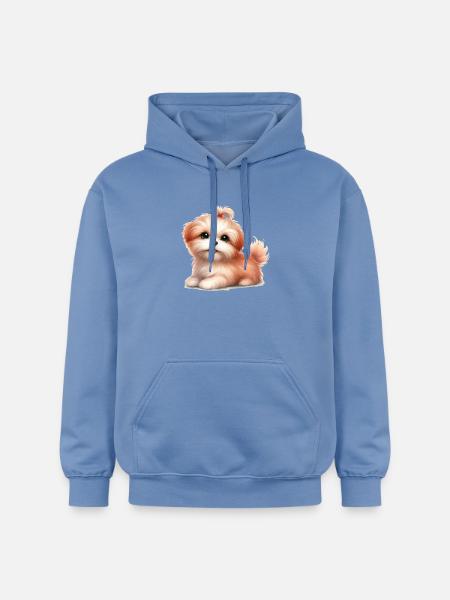 Cute dog - Gildan Unisex Softstyle® Midweight Hoodie - carolina blue