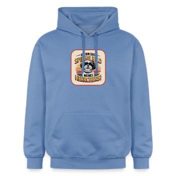 Shih Tzu Das Spiegelbild meines Herrchens Hund - Gildan Unisex Softstyle® Midweight Hoodie - Carolina Blue - Vorne - Liana (172cm) & Jaron (178cm)