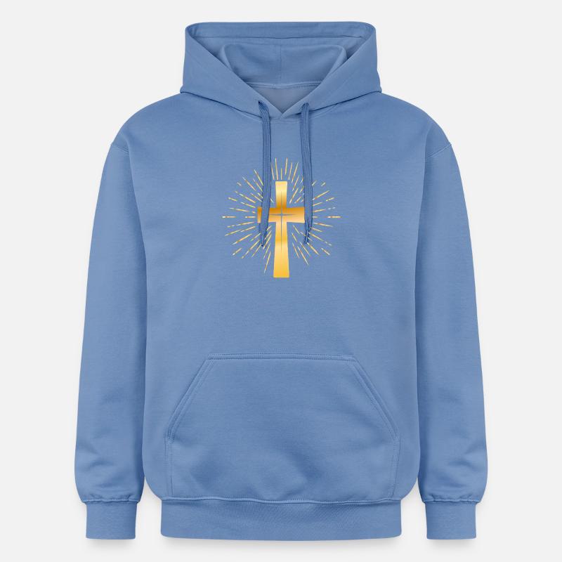 Église - Croix chrétienne - Foi chrétienne - Sweat à capuche Softstyle® Gildan Unisexe - carolina blue