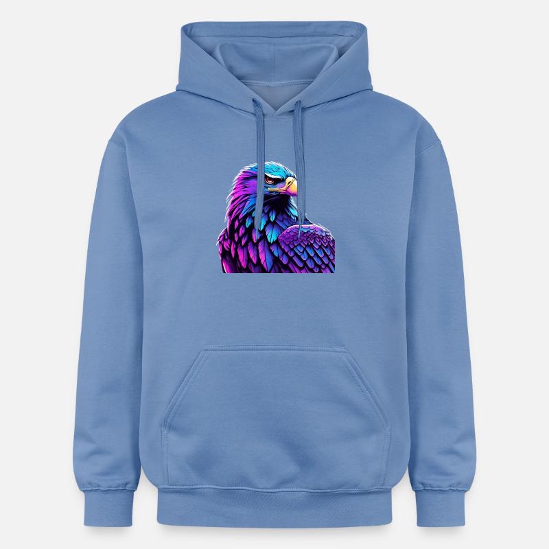 Glowing Eagle with Gradient - Gildan Unisex Softstyle® Midweight Hoodie - carolina blue