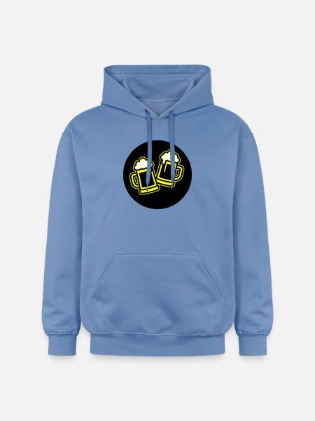 Bier Anstoßen Symbol Bierkrug - Gildan Unisex Softstyle® Midweight Hoodie - Carolina Blue