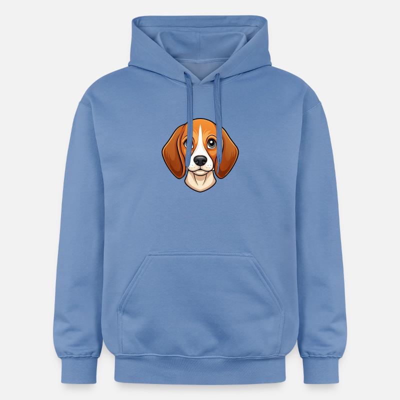 Visage de beagle - Sweat à capuche Softstyle® Gildan Unisexe - carolina blue