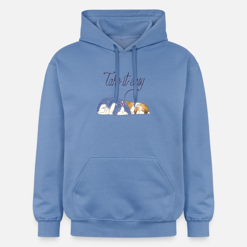 Doucement, chiots Shihtzu - Sweat à capuche Softstyle® Gildan Unisexe - carolina blue