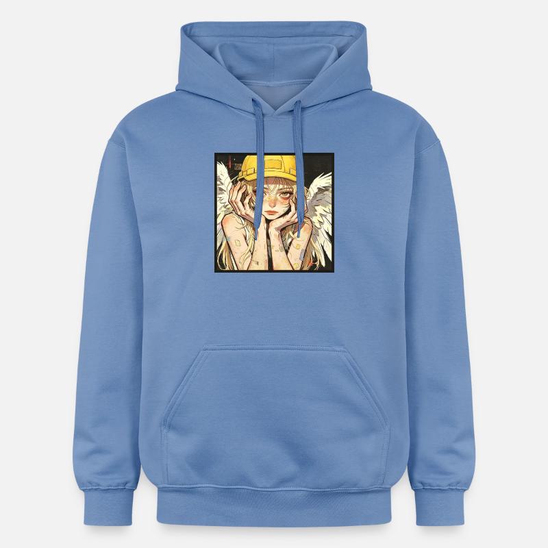 Ouvrier Ailé, Rêveur - Sweat à capuche Softstyle® Gildan Unisexe - carolina blue