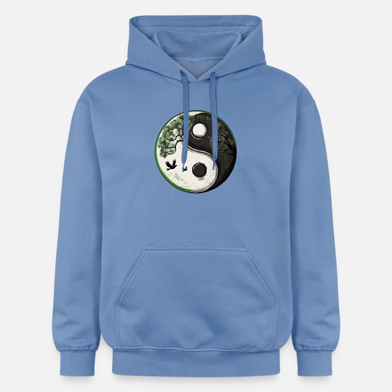 Yin et Yang Version Nature :) - Sweat à capuche Softstyle® Gildan Unisexe - carolina blue