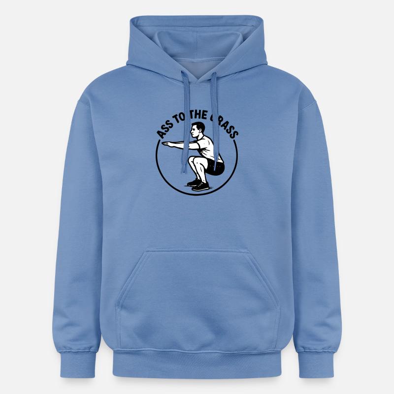 Du cul à l’herbe - Sweat à capuche Softstyle® Gildan Unisexe - carolina blue