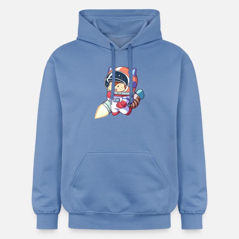 Astronaute chat en combinaison spatiale - Sweat à capuche Softstyle® Gildan Unisexe - carolina blue
