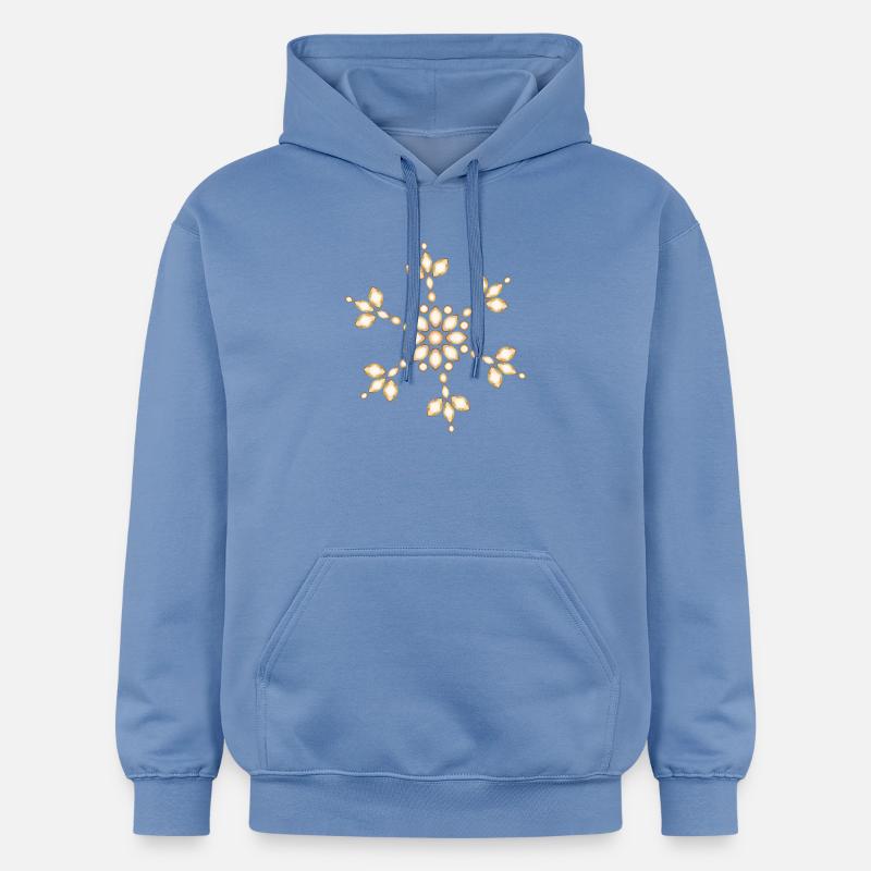 Flocon de neige géométrique ambré - Sweat à capuche Softstyle® Gildan Unisexe - carolina blue