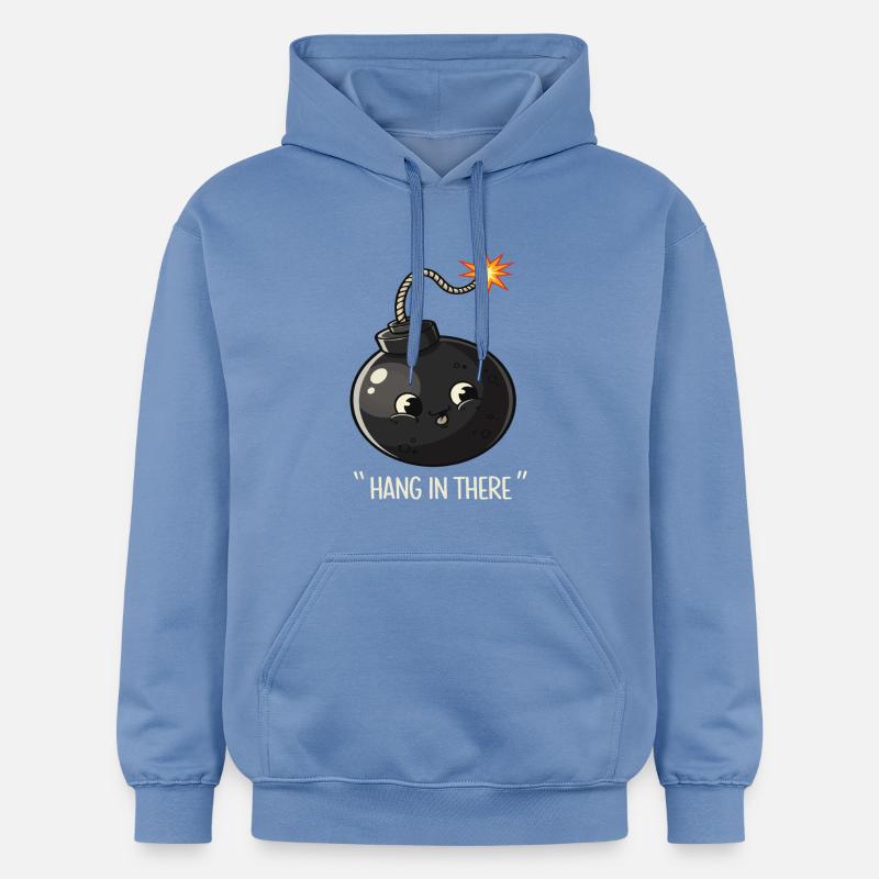 Kawaii Exploding Bomb Comic Design - Gildan Unisex Softstyle® Midweight Hoodie - carolina blue
