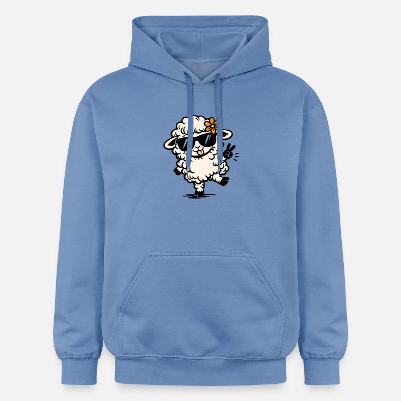 Mouton dansant – Illustration drôle avec style - Sweat à capuche Softstyle® Gildan Unisexe - carolina blue