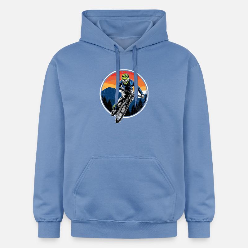 Sunset Trail VTT - Sweat à capuche Softstyle® Gildan Unisexe - carolina blue