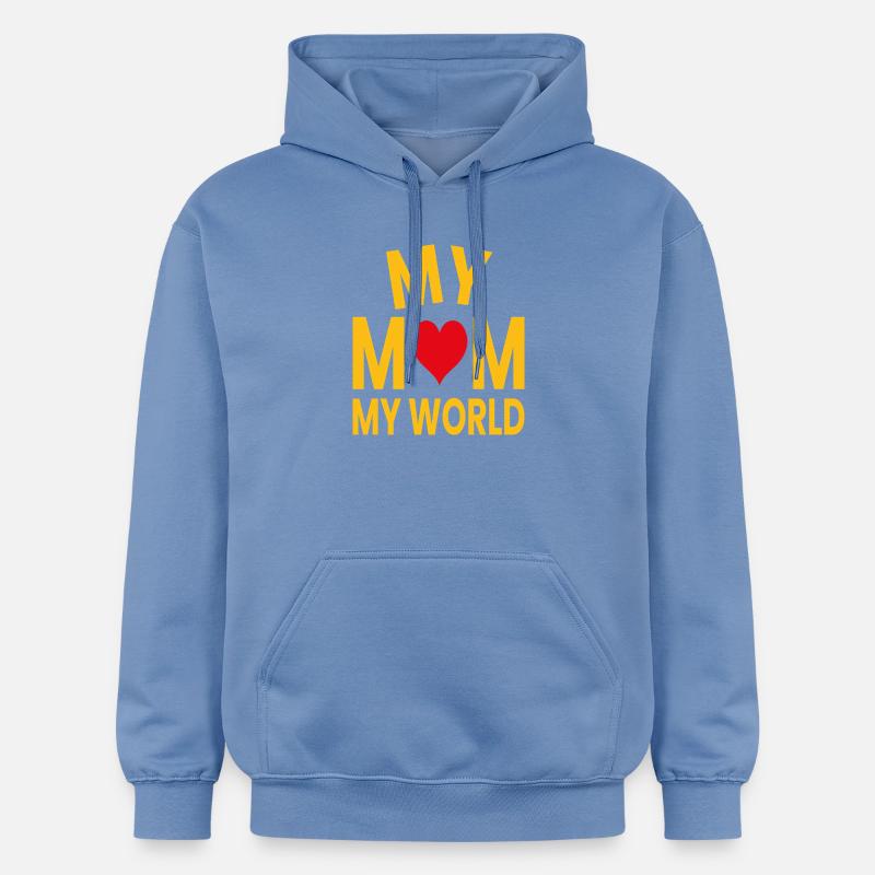 Ma mère, mon monde - Sweat à capuche Softstyle® Gildan Unisexe - carolina blue