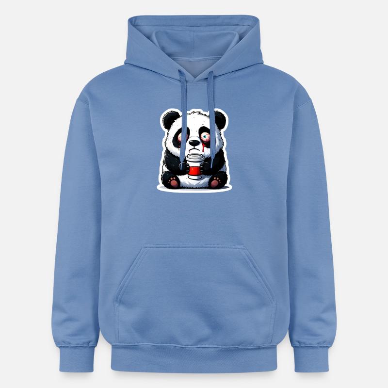 Panda à la caféine - Sweat à capuche Softstyle® Gildan Unisexe - carolina blue