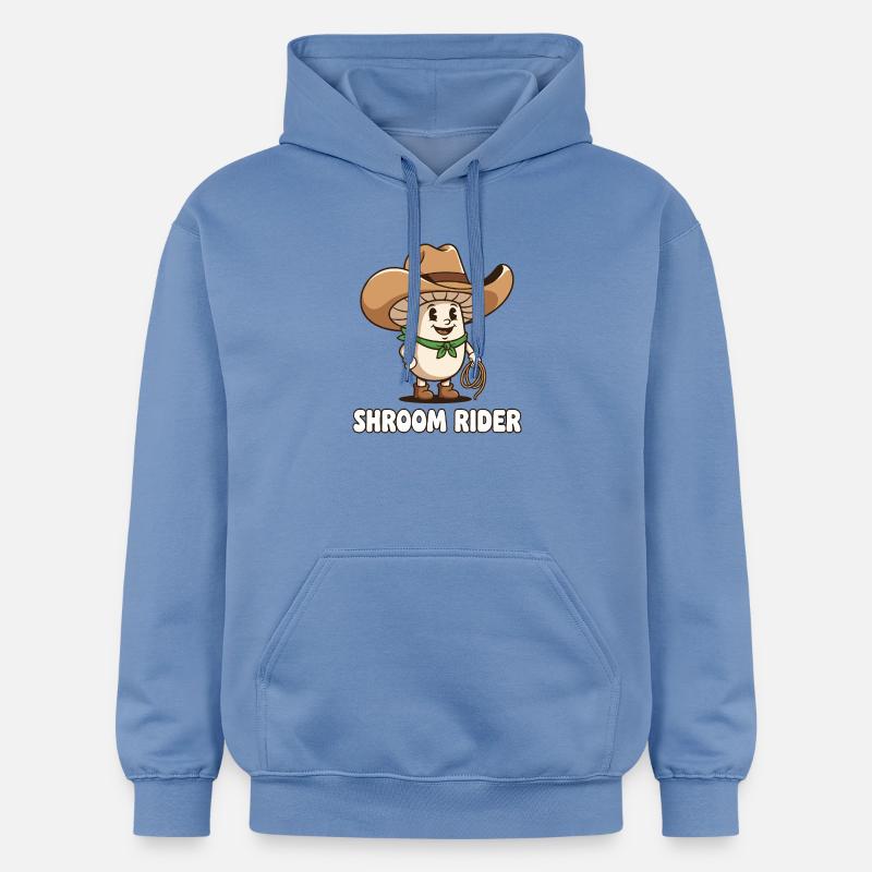 Champignon Cowboy Cavalier de Champignons - Sweat à capuche Softstyle® Gildan Unisexe - carolina blue
