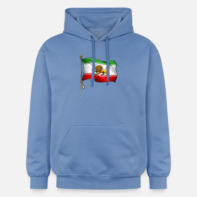 Épée du Lion Drapeau iranien - Sweat à capuche Softstyle® Gildan Unisexe - carolina blue