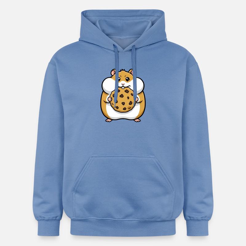 Dessin animé Hamster avec Cookie - Sweat à capuche Softstyle® Gildan Unisexe - carolina blue
