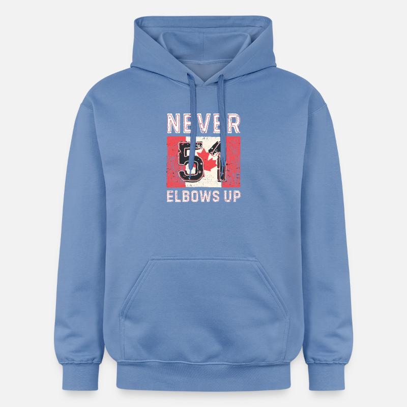T-shirt de protestation Elbows Up Canada - Sweat à capuche Softstyle® Gildan Unisexe - carolina blue