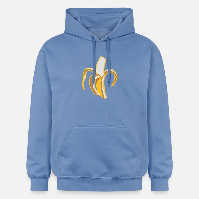 une banane à moitié mangée - Sweat à capuche Softstyle® Gildan Unisexe - carolina blue