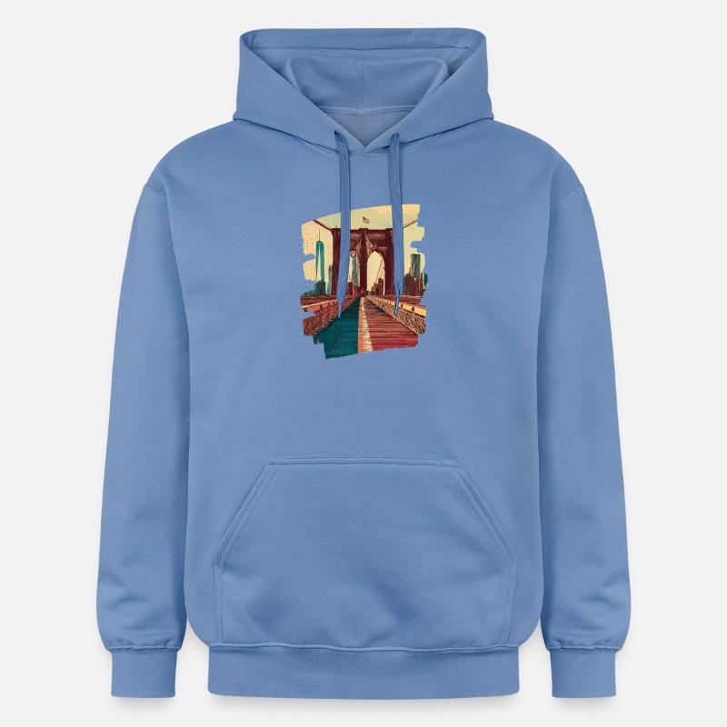 Pont de Brooklyn - Sweat à capuche Softstyle® Gildan Unisexe - carolina blue