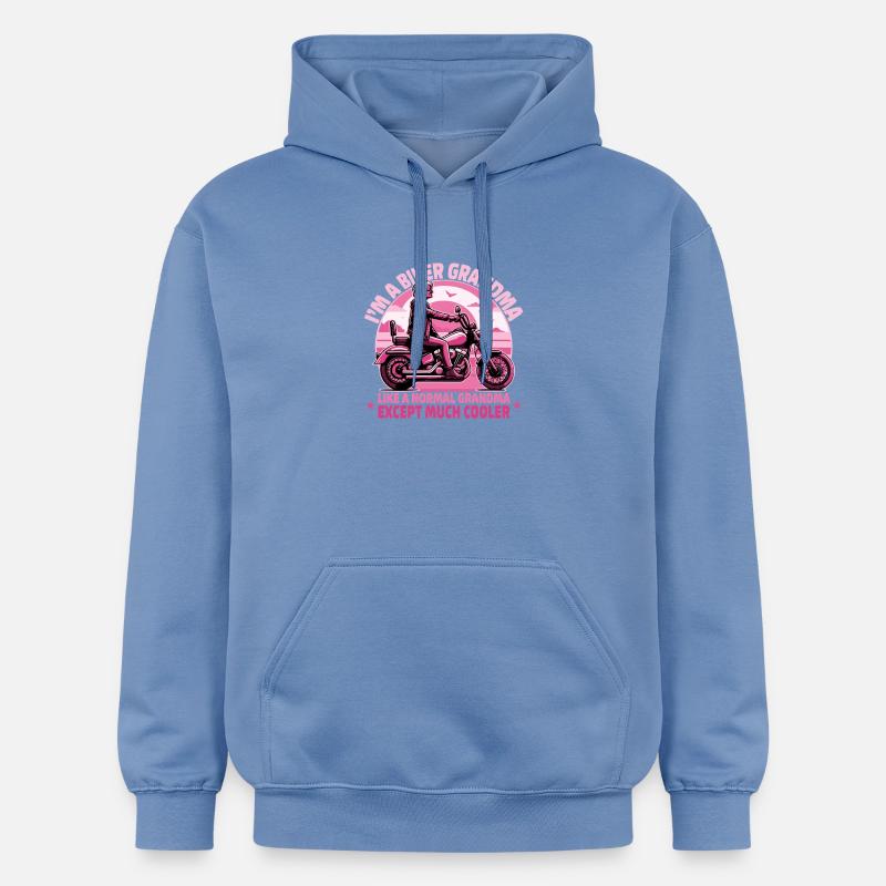 Conception audacieuse de grand-mère cavalière - Sweat à capuche Softstyle® Gildan Unisexe - carolina blue