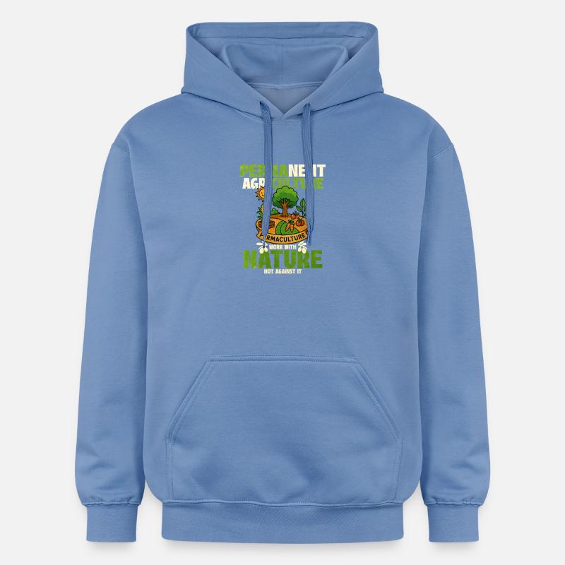 Conception de la nature en permaculture - Sweat à capuche Softstyle® Gildan Unisexe - carolina blue