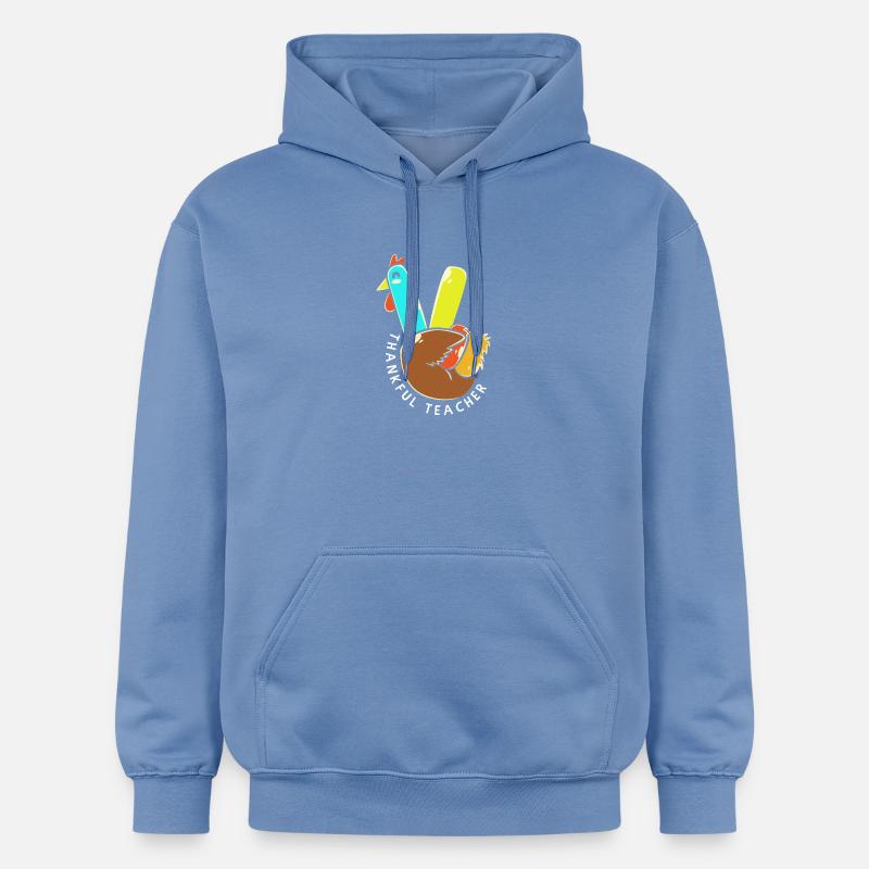 Thanksgiving Enseignant Enseignant - Sweat à capuche Softstyle® Gildan Unisexe - carolina blue