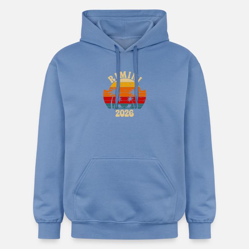 Rimini Sunset Retro 2026 - Sweat à capuche Softstyle® Gildan Unisexe - carolina blue