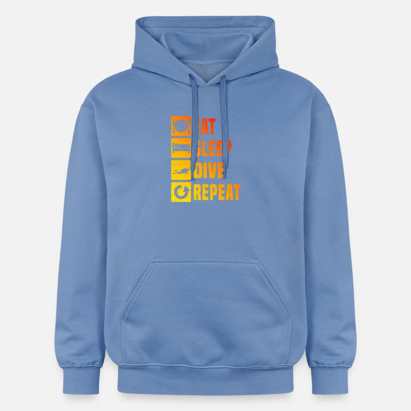 Illustration de plongée pour la plongée - Sweat à capuche Softstyle® Gildan Unisexe - carolina blue