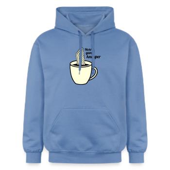 nicht ganz knusper - Gildan Unisex Softstyle® Midweight Hoodie - Carolina Blue - Vorne - Liana (172cm) & Jaron (178cm)