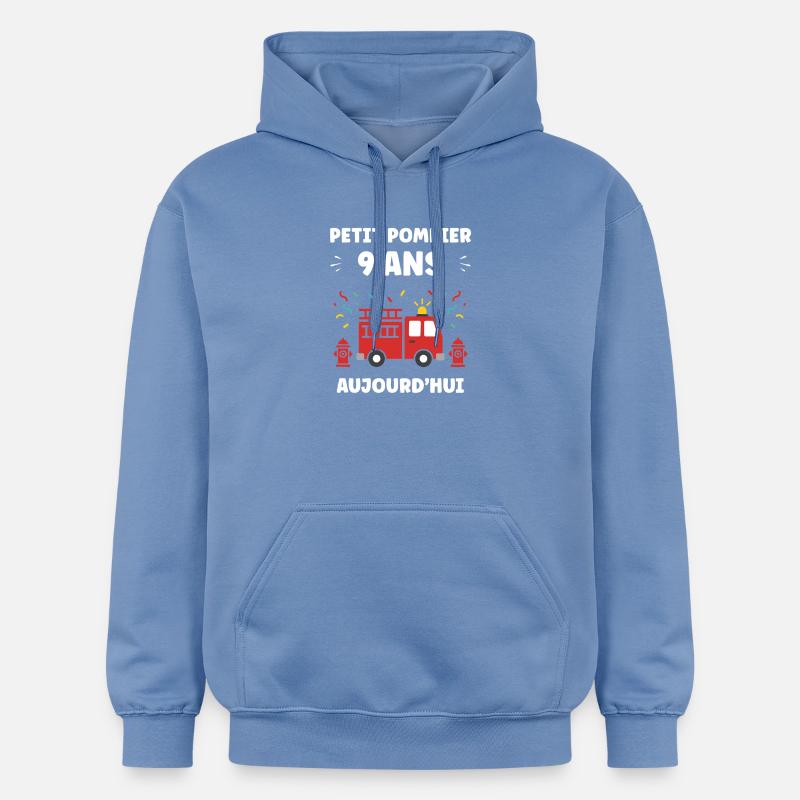 Pompier 9 ans Aujourd hui - Sweat à capuche Softstyle® Gildan Unisexe - carolina blue
