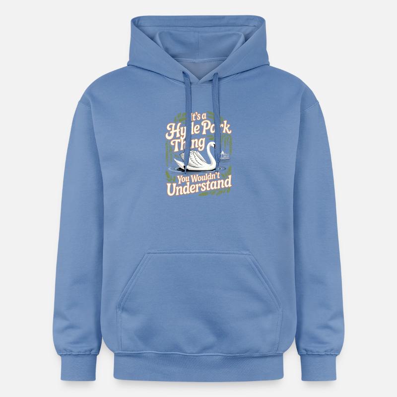 Humour du cygne de Hyde Park - Sweat à capuche Softstyle® Gildan Unisexe - carolina blue