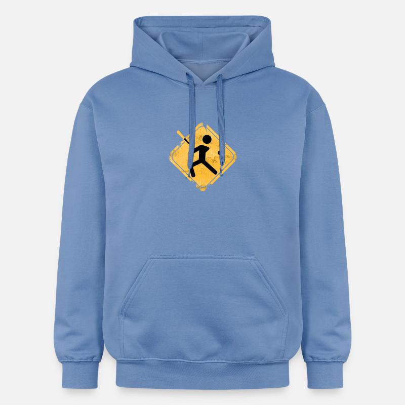 Silhouette de baseball avec batte - Sweat à capuche Softstyle® Gildan Unisexe - carolina blue