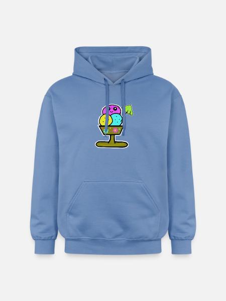 Bunter Eisbecher Eiscreme Eiskreme Eis - Gildan Unisex Softstyle® Midweight Hoodie - carolina blue