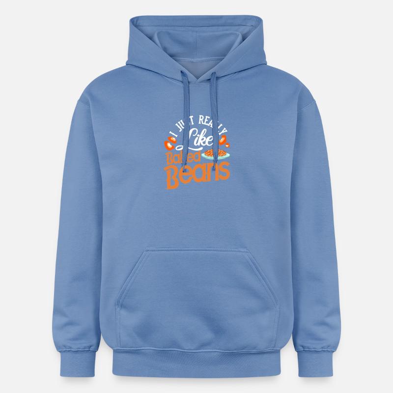 J’aime vraiment les haricots cuits - Sweat à capuche Softstyle® Gildan Unisexe - carolina blue