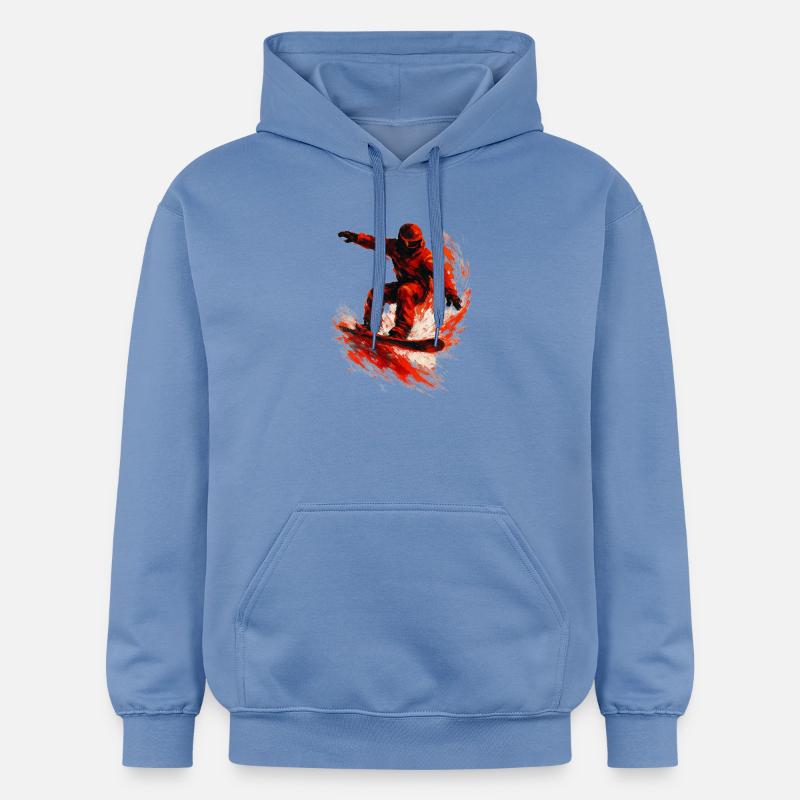 Snowboard | Snow | Snowboarder | Ski - Sweat à capuche Softstyle® Gildan Unisexe - carolina blue