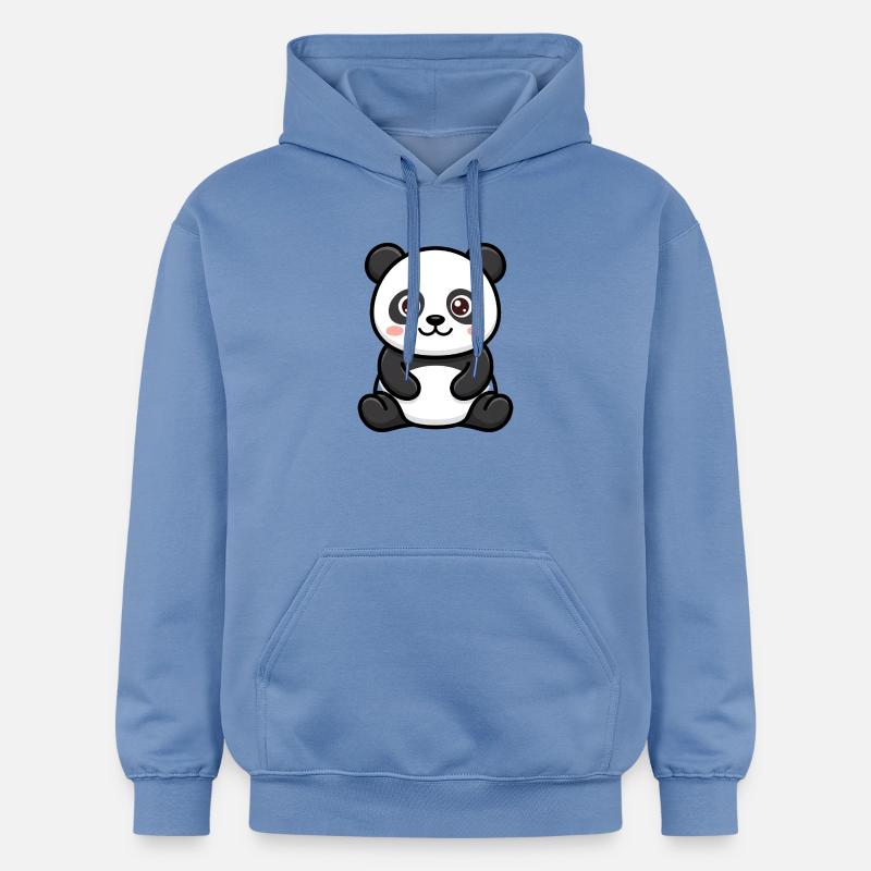 Dessin animé Panda Peluche Kawaii - Sweat à capuche Softstyle® Gildan Unisexe - carolina blue