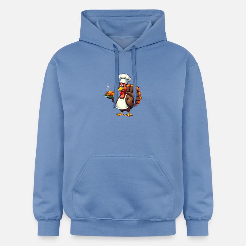 Cuisinier de dinde de Thanksgiving Thanksgiving - Sweat à capuche Softstyle® Gildan Unisexe - carolina blue