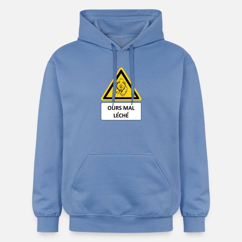 Ours mal léché - Sweat à capuche Softstyle® Gildan Unisexe - carolina blue
