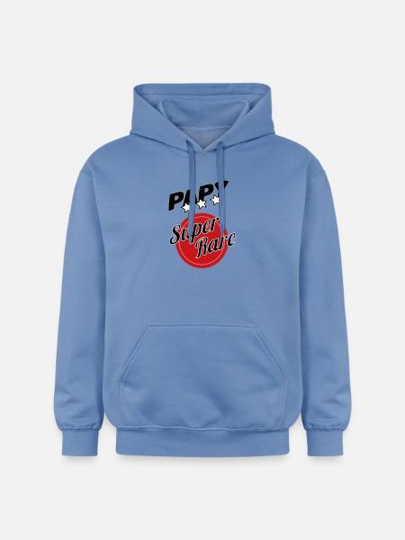 Papy super rare - Sweat à capuche Softstyle® Gildan Unisexe - carolina blue