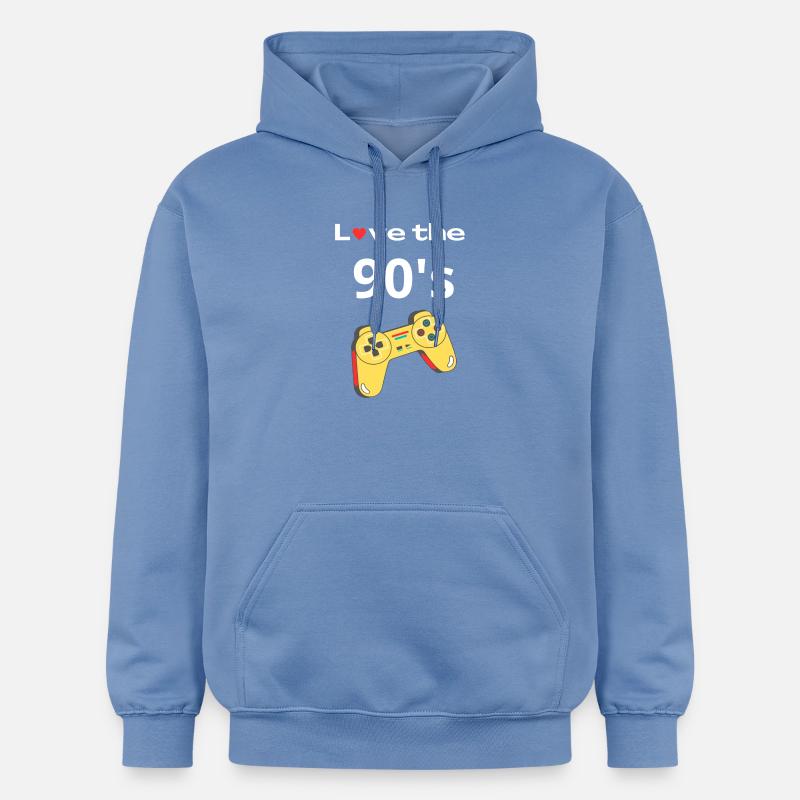 Ich liebe den Retro-Controller der 90er - Gildan Unisex Softstyle® Midweight Hoodie - Carolina Blue