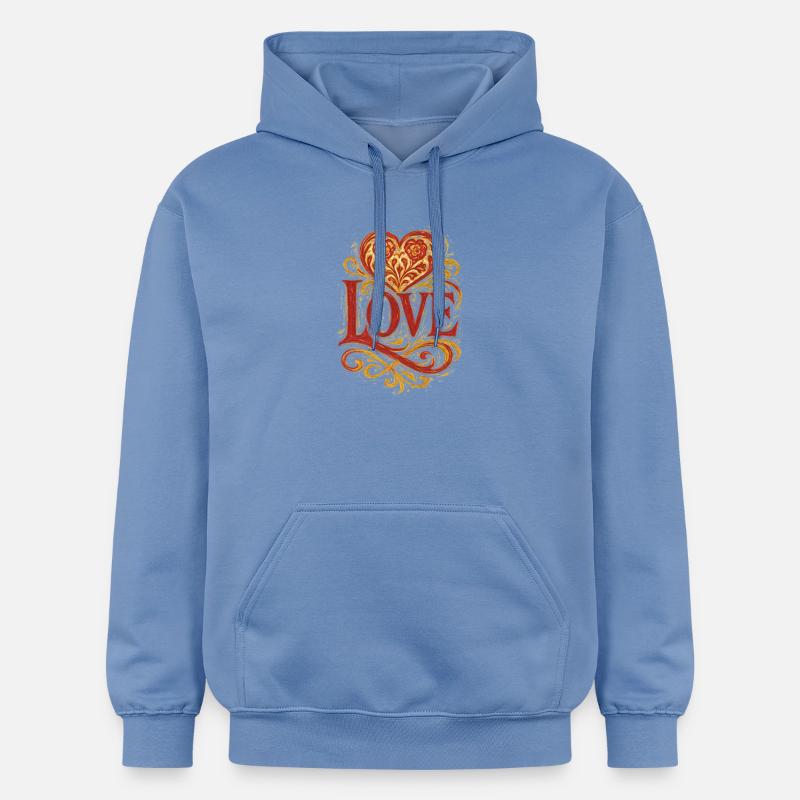 Amour - Cœur - Saint Valentin - Mariage - Sweat à capuche Softstyle® Gildan Unisexe - carolina blue