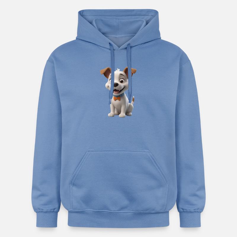 Cher chiot avec nœud papillon - Sweat à capuche Softstyle® Gildan Unisexe - carolina blue