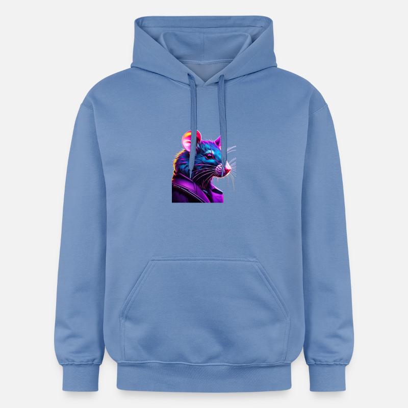 Neon Rat en Cuir Blouson - Sweat à capuche Softstyle® Gildan Unisexe - carolina blue