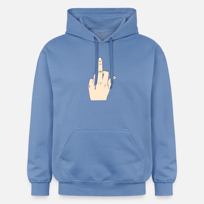 Mode doigt du milieu - Sweat à capuche Softstyle® Gildan Unisexe - carolina blue