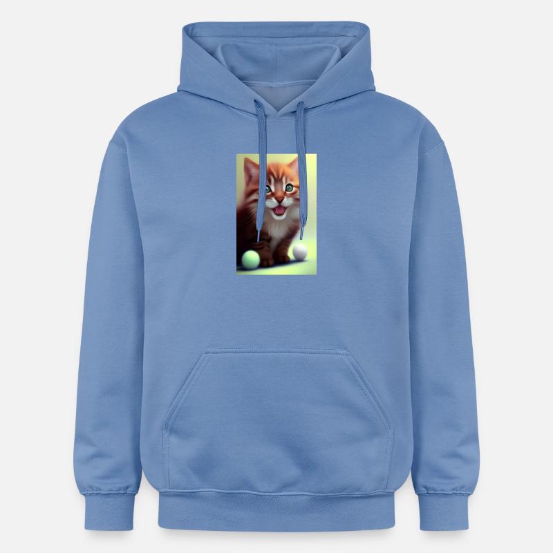 Petit bébé chat mignon - Sweat à capuche Softstyle® Gildan Unisexe - carolina blue