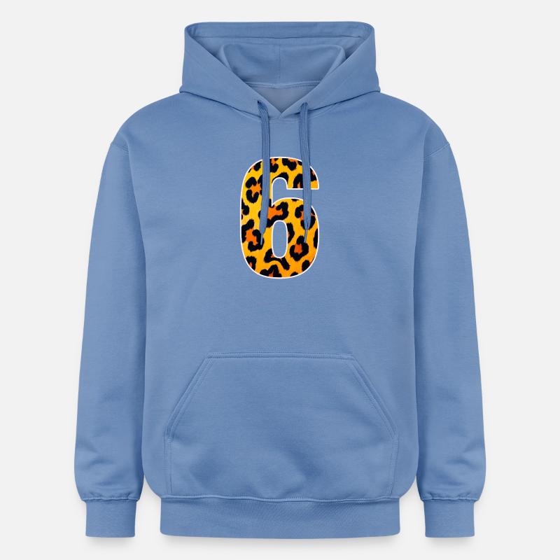 Jaune néon à imprimé léopard - Sweat à capuche Softstyle® Gildan Unisexe - carolina blue