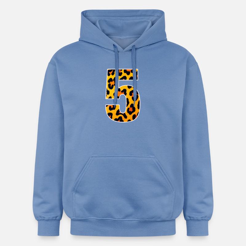 Motif de fourrure Léopard 5 - Sweat à capuche Softstyle® Gildan Unisexe - carolina blue